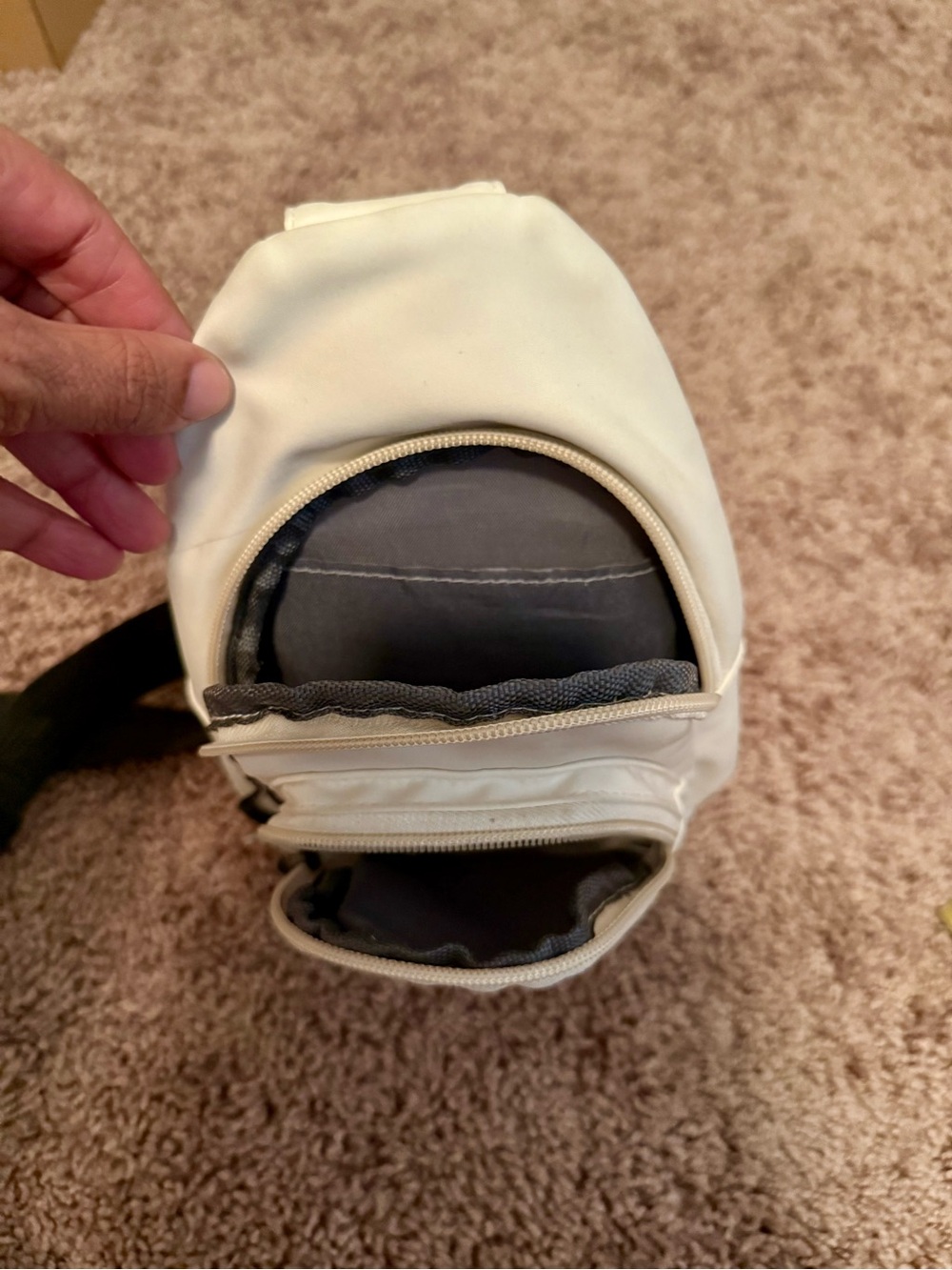 Cream Crossbody Bag - Compact Everyday Sling